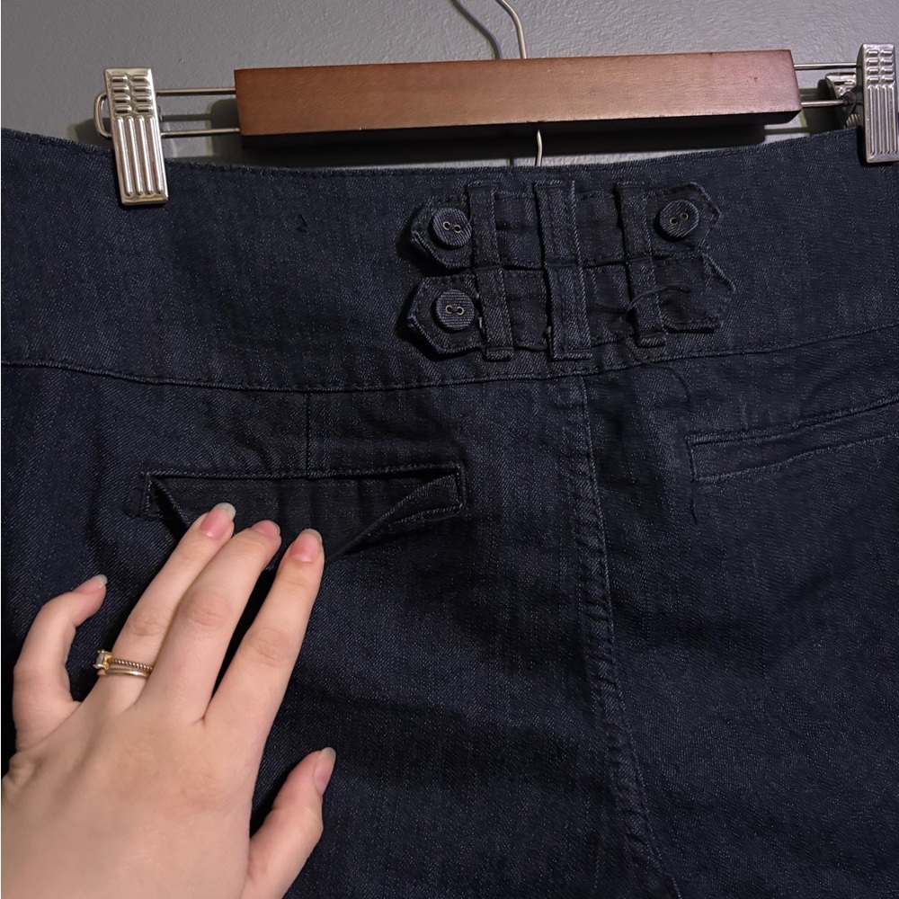 Boom Boom Jeans dark wash cuffed Jean Shorts size 15 - Picture 5 of 8